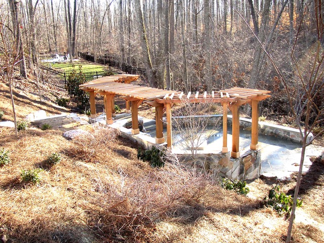 Trellis - pine tag mulch